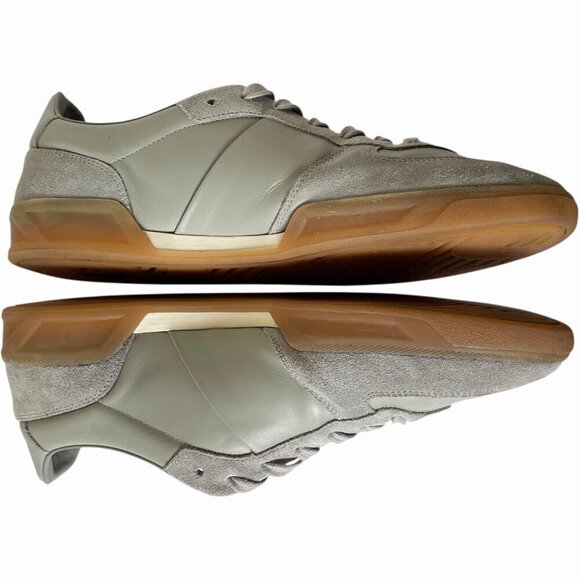 Boss Brandon Tenn Trainers Sneakers Gray Leather Suede - Picture 5 of 11